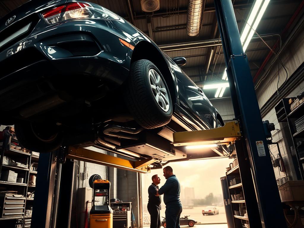 Car on lift